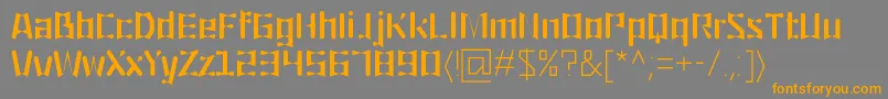 Origami Font – Orange Fonts on Gray Background