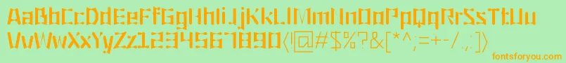 Шрифт Origami – оранжевые шрифты на зелёном фоне