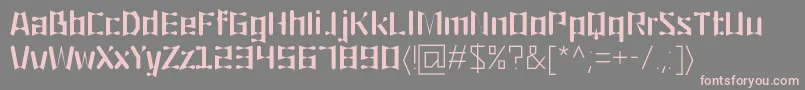 フォントOrigami – 灰色の背景にピンクのフォント