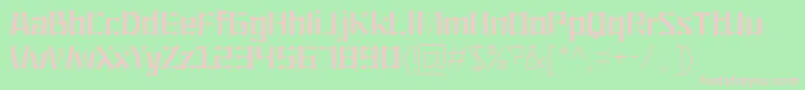 フォントOrigami – 緑の背景にピンクのフォント