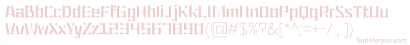 フォントOrigami – 白い背景にピンクのフォント