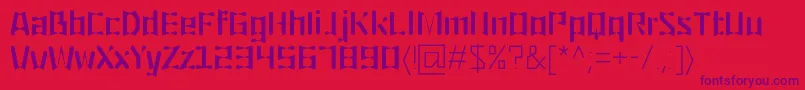 Шрифт Origami – фиолетовые шрифты на красном фоне