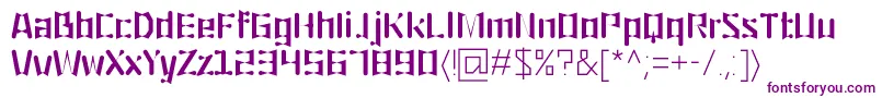 Origami-fontti – violetit fontit valkoisella taustalla