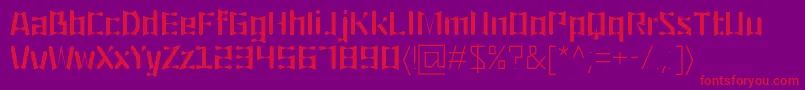 フォントOrigami – 紫の背景に赤い文字