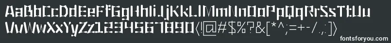 フォントOrigami – 黒い背景に白い文字