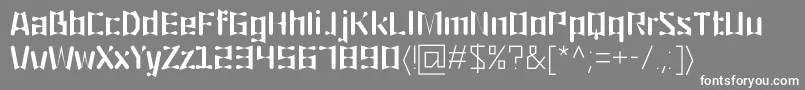 フォントOrigami – 灰色の背景に白い文字