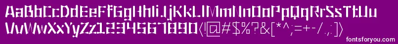 フォントOrigami – 紫の背景に白い文字