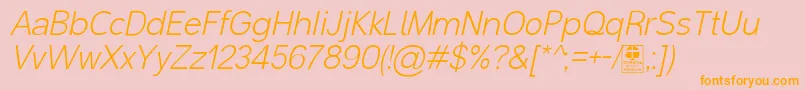 MalterSansLightItalicDemo Font – Orange Fonts on Pink Background