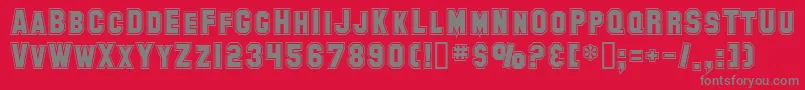 SfCollegiate Font – Gray Fonts on Red Background