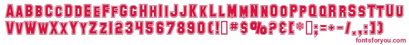 SfCollegiate Font – Red Fonts on White Background