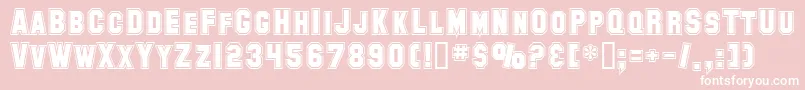 SfCollegiate Font – White Fonts on Pink Background