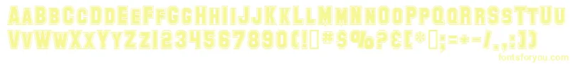 SfCollegiate Font – Yellow Fonts on White Background