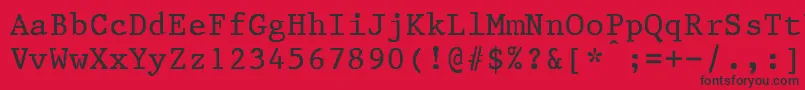 フォントStatus – 赤い背景に黒い文字