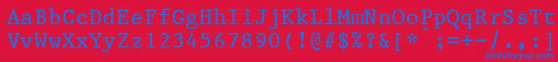 Status Font – Blue Fonts on Red Background