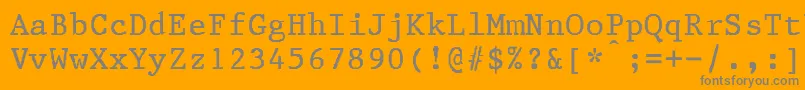 Status Font – Gray Fonts on Orange Background