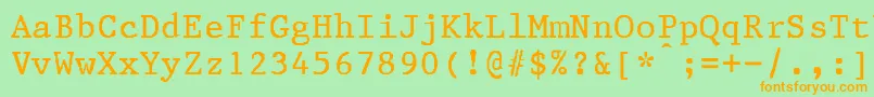 Status Font – Orange Fonts on Green Background