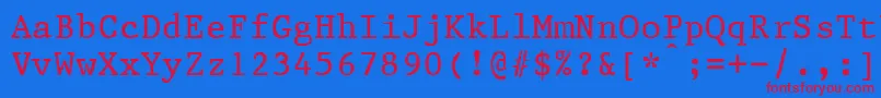 Status Font – Red Fonts on Blue Background