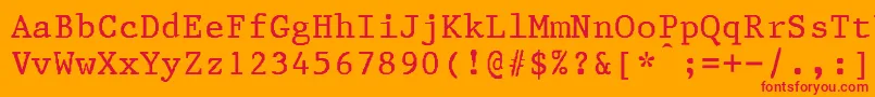 フォントStatus – オレンジの背景に赤い文字