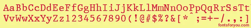 Status Font – Red Fonts on Yellow Background