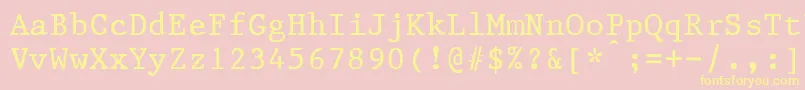 Status Font – Yellow Fonts on Pink Background