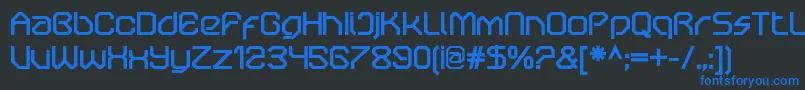OricneoBold Font – Blue Fonts on Black Background