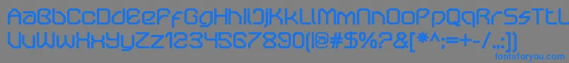 フォントOricneoBold – 灰色の背景に青い文字