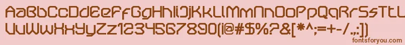 OricneoBold Font – Brown Fonts on Pink Background