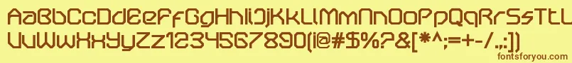 Шрифт OricneoBold – коричневые шрифты на жёлтом фоне