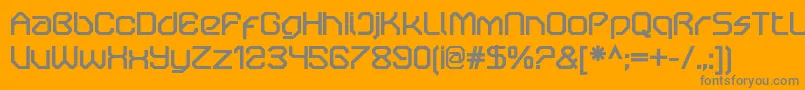 OricneoBold Font – Gray Fonts on Orange Background