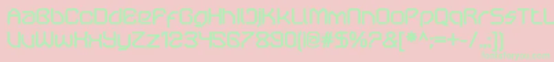 OricneoBold Font – Green Fonts on Pink Background