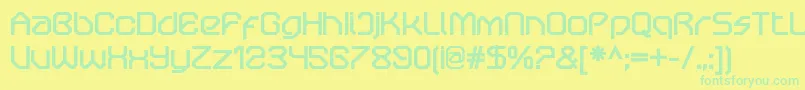 フォントOricneoBold – 黄色い背景に緑の文字