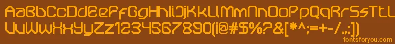 OricneoBold Font – Orange Fonts on Brown Background