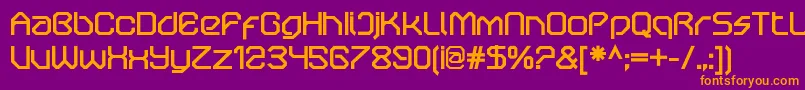 OricneoBold Font – Orange Fonts on Purple Background