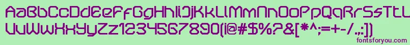 OricneoBold Font – Purple Fonts on Green Background