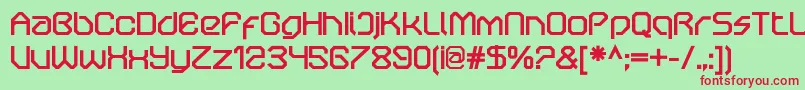 Шрифт OricneoBold – красные шрифты на зелёном фоне