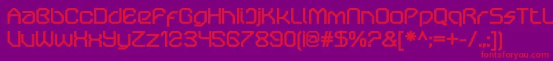 OricneoBold Font – Red Fonts on Purple Background