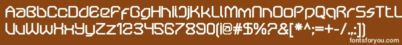 フォントOricneoBold – 茶色の背景に白い文字