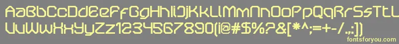 OricneoBold Font – Yellow Fonts on Gray Background