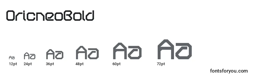 OricneoBold Font Sizes