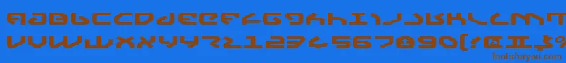 YahrenExpanded-fontti – ruskeat fontit sinisellä taustalla