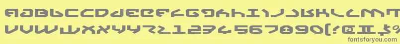 YahrenExpanded-Schriftart – Graue Schriften auf gelbem Hintergrund