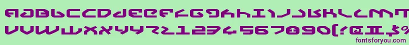 YahrenExpanded Font – Purple Fonts on Green Background