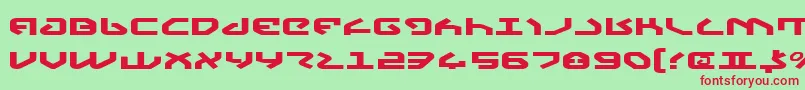 YahrenExpanded Font – Red Fonts on Green Background