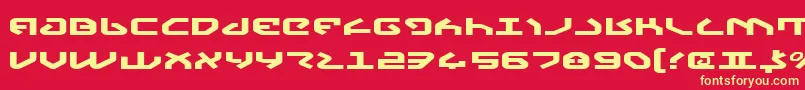 YahrenExpanded Font – Yellow Fonts on Red Background