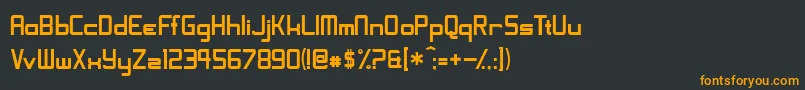 ShoomverticalNormal Font – Orange Fonts on Black Background