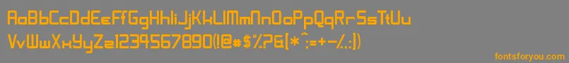 Шрифт ShoomverticalNormal – оранжевые шрифты на сером фоне