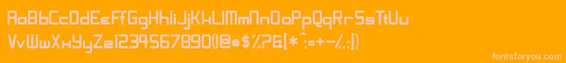 フォントShoomverticalNormal – オレンジの背景にピンクのフォント