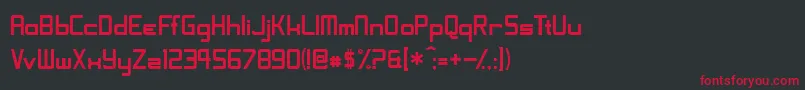 ShoomverticalNormal Font – Red Fonts on Black Background