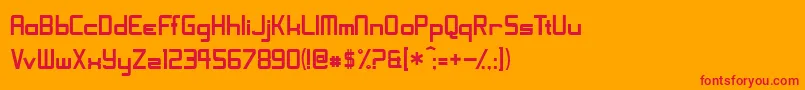 ShoomverticalNormal Font – Red Fonts on Orange Background