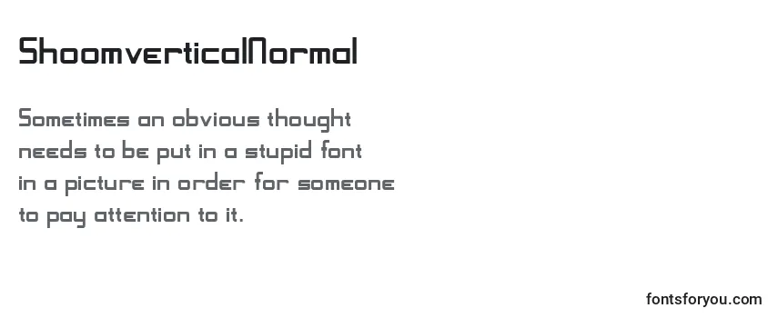 Review of the ShoomverticalNormal Font